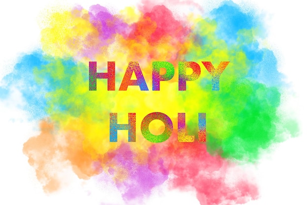 Feliz día de Holi con fondo de colores abstractos