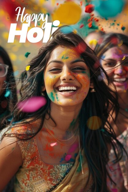 Foto feliz día de holi