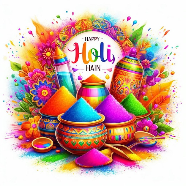 Foto feliz día de holi