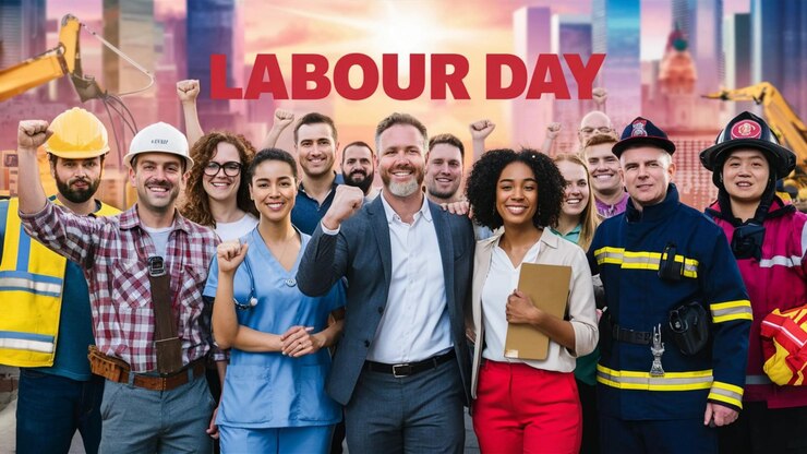 Feliz Día Internacional del Trabajo Diseño de fotos