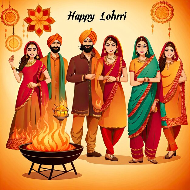 Foto feliz día de lohri