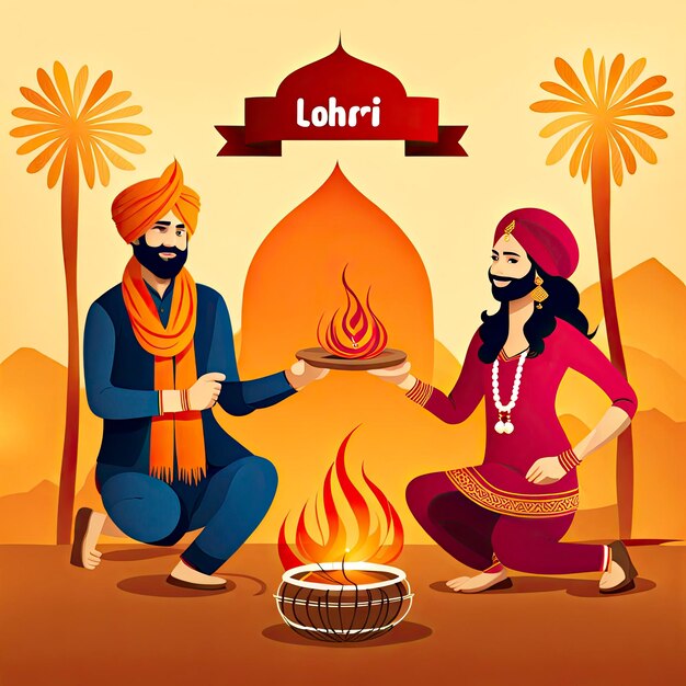 Foto feliz día de lohri