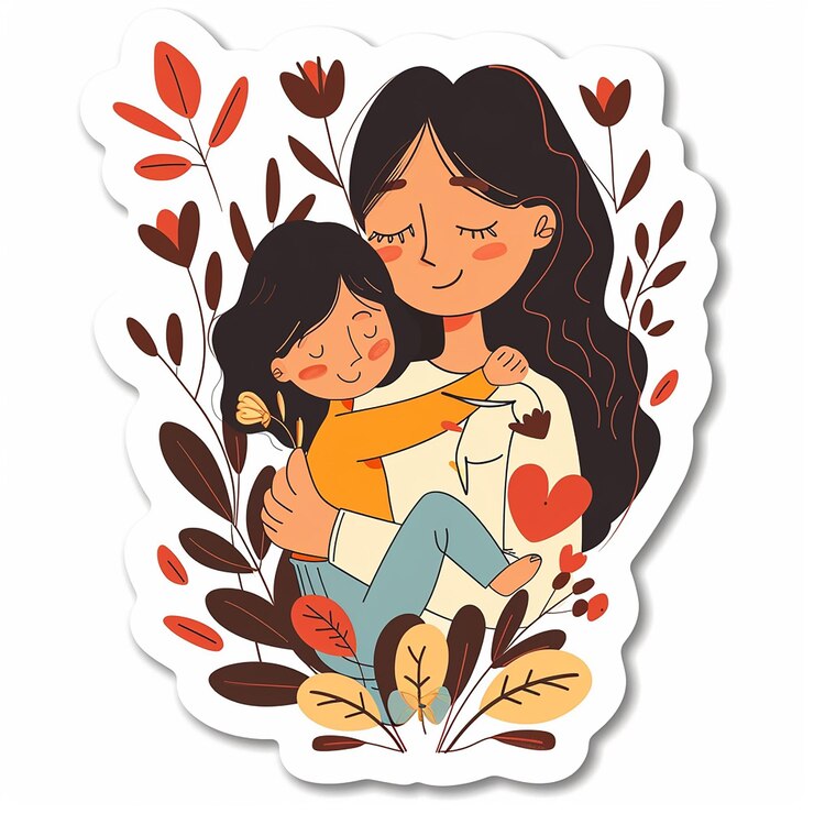 Feliz día de la madre mujer en acuarela