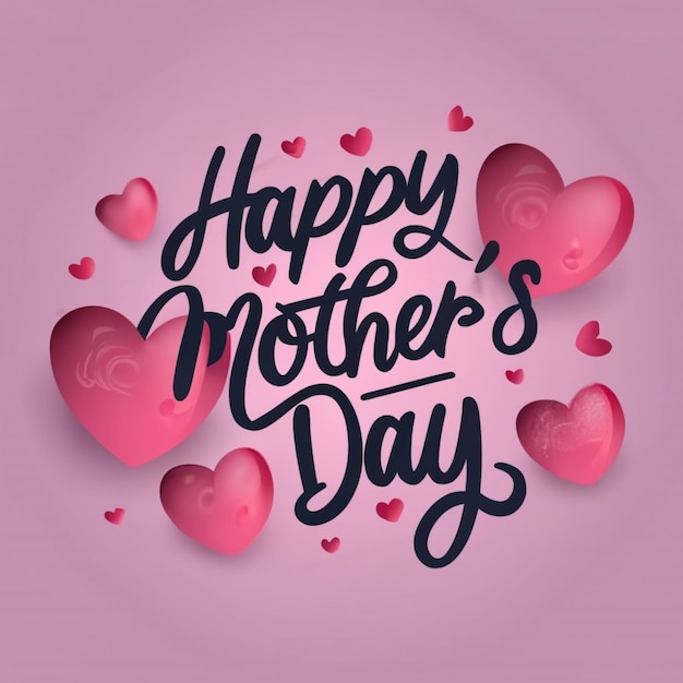 Feliz día de las madres corazones de saludo