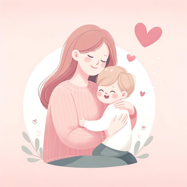 Feliz Día de las Madres Imágenes Madre e Hijo Imágenes Celebración del Festival de la Maternidad