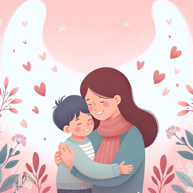 Feliz Día de las Madres Imágenes Madre e Hijo Imágenes Celebración del Festival de la Maternidad