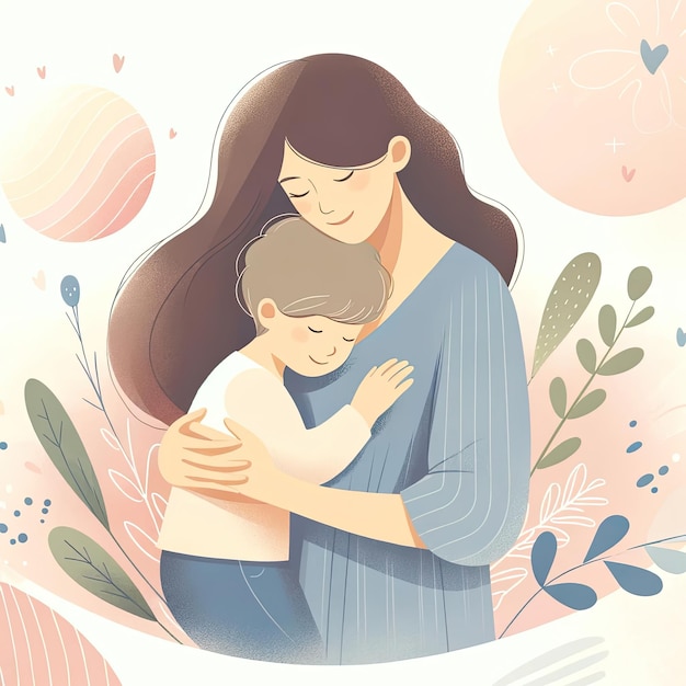 Feliz Día de las Madres Imágenes Madre e Hijo Imágenes Celebración del Festival de la Maternidad