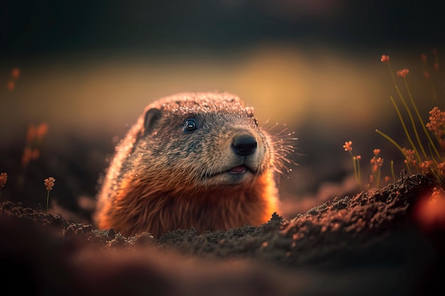 Feliz día de la marmota Marmota IA generativa emergente