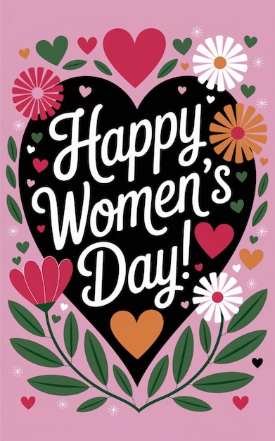 Feliz día de la mujer tarjeta nueva