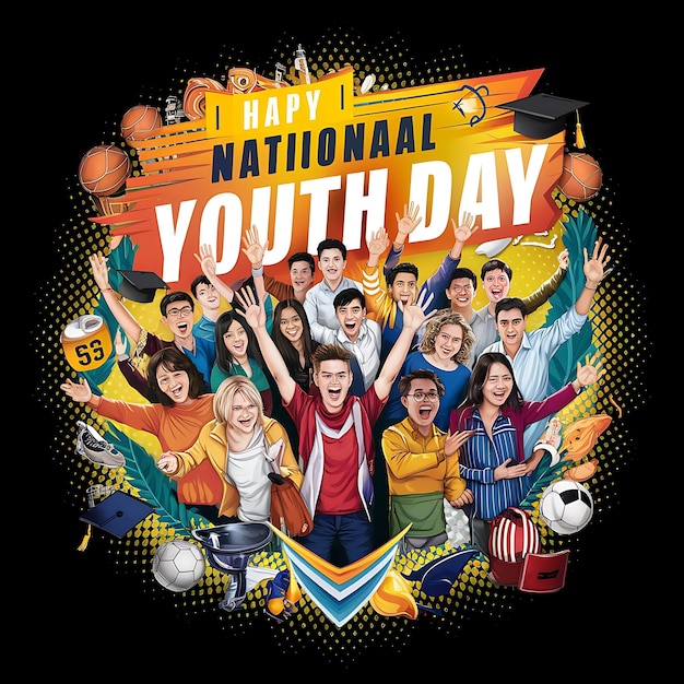 Feliz Dia Nacional da Juventude banner de design de mídia social