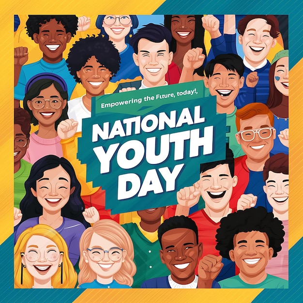 Feliz día nacional de la juventud diseño de banner de redes sociales