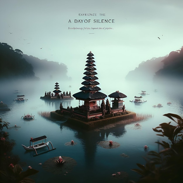 Feliz día de Nyepi Feliz día de Balis del silencio Generado por Ai
