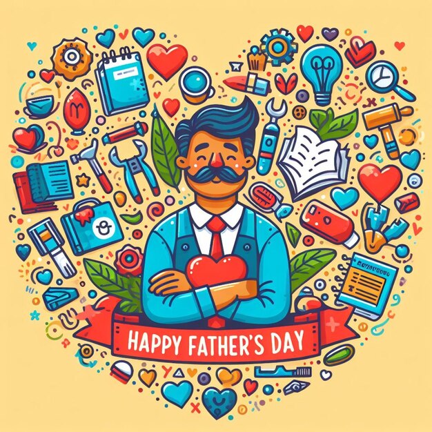 feliz día del padre ilustración