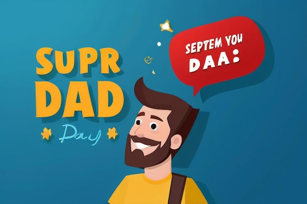 feliz día del padre super papá diseño de ilustración vectorial