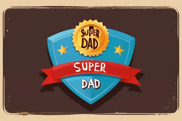 Foto feliz día del padre super papá diseño de ilustración vectorial