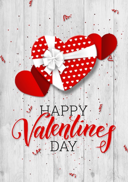 Feliz día de San Valentín festivo banner web.