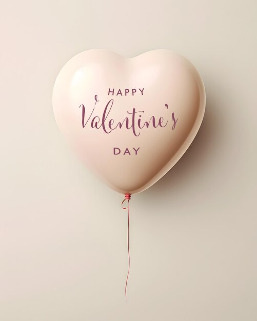 Feliz día de San Valentín globo en forma de corazón