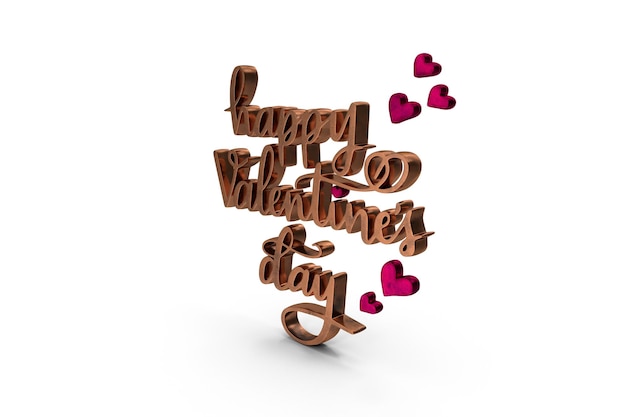 Feliz Día de San Valentín Texto 3d