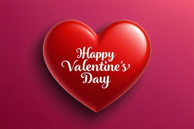 Feliz día de San Valentín texto con letras en forma de corazón