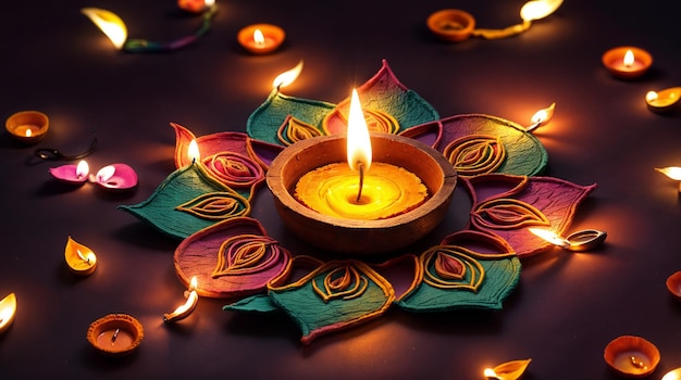 Foto feliz diwali bela imagem de fundo