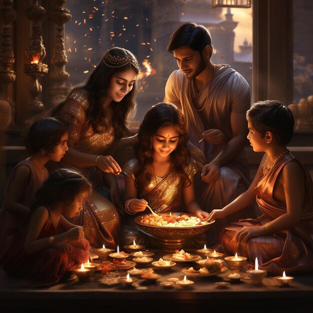 Foto feliz diwali y deepavali