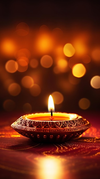 Feliz Diwali Diwali Diya Generativo Ai