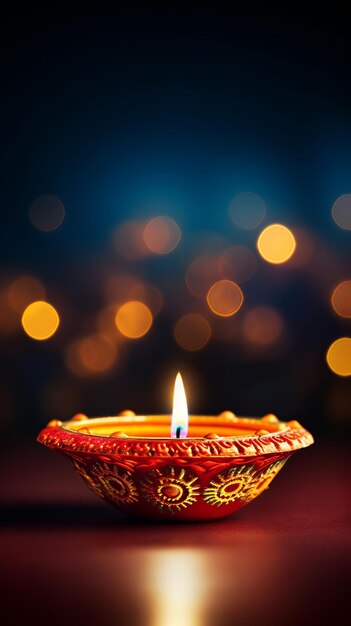 Feliz Diwali Diwali Diya Generativo Ai