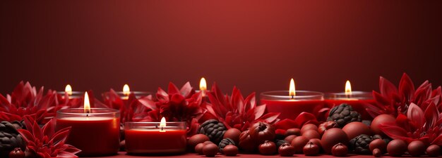 Feliz Diwali Diya lâmpadas de óleo em fundo vermelho Greetings Card Design Copy formato de banner de espaço