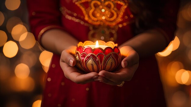 Foto feliz diwali diya na mão imagens de fundo de diwali diwali deseja imagem feliz diwali