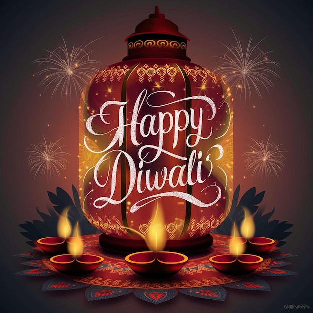 Feliz Diwali hermoso diseño de fondo del cartel