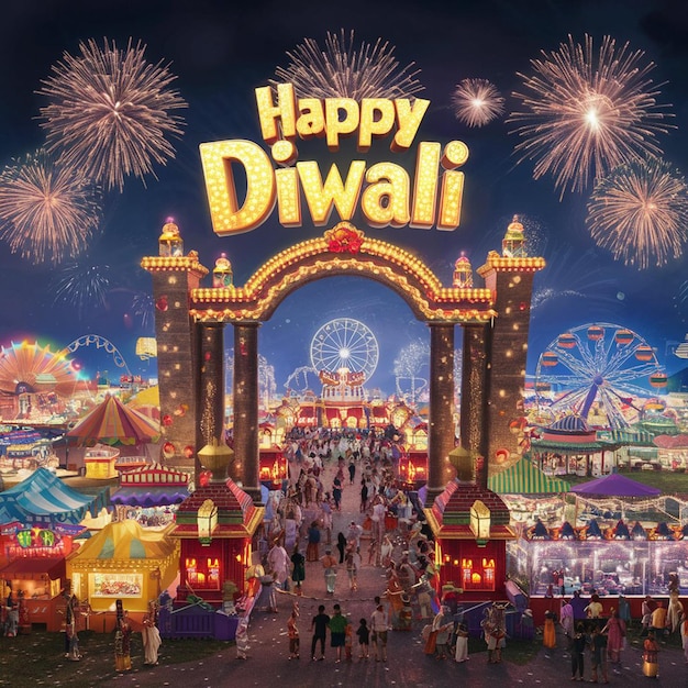 Feliz Diwali hermoso diseño de fondo del cartel