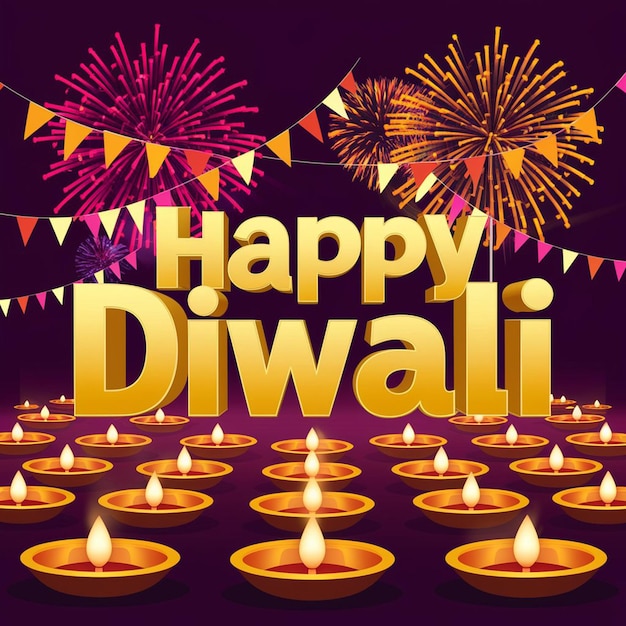Feliz Diwali hermoso diseño de fondo del cartel