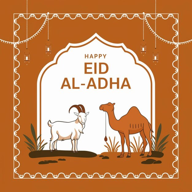 Foto feliz eid al adha mubarak fondo del año 2024