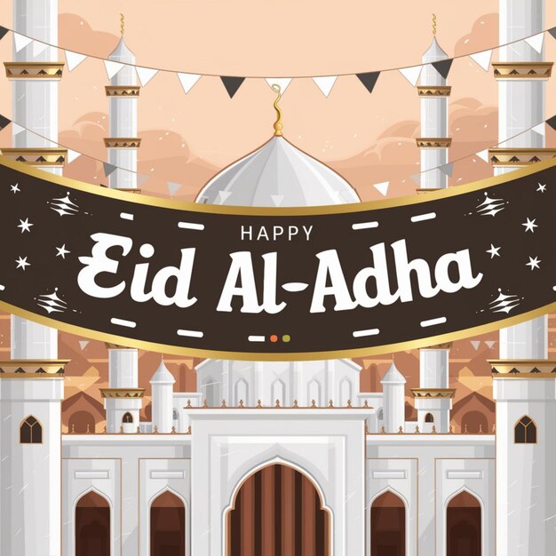 Foto feliz eid al adha mubarak fondo del año 2024