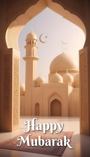 Feliz Eid Mubarak Saudações Foto