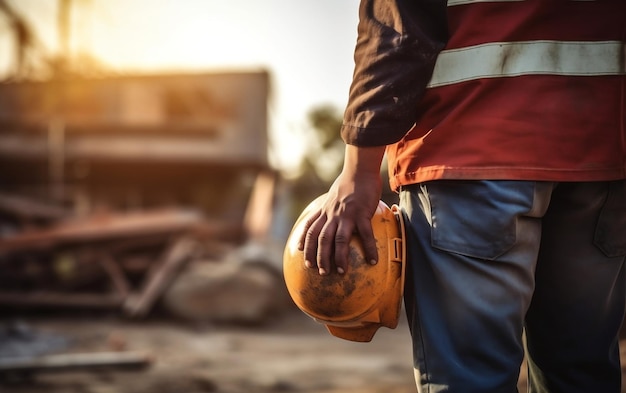 Feliz del equipo de trabajadores de la construcción que trabajan en la construcción IA generativa