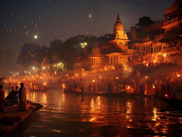 Una feliz familia india celebrando el festival de Diwali