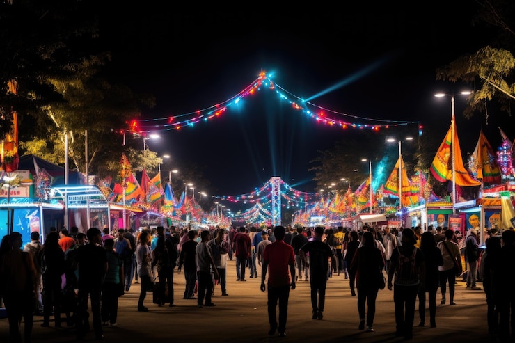 Foto feliz feria de cali colombia celebración animada en la feria de cali un caleidoscopio de la cultura colombiana ritmos de salsa y tradiciones vibrantes en un ambiente festivo y alegre