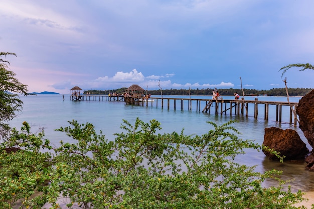 Feliz feriado em Koh Mak, Trat, Tailândia