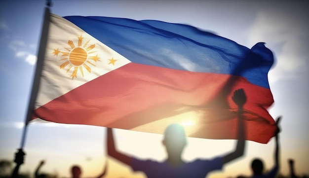 Feliz feriado nacional Comemorado anualmente em 12 de junho no poste patriótico filipino AI Gerado