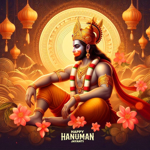 Feliz festival de Hanuman Jayanti El trasfondo