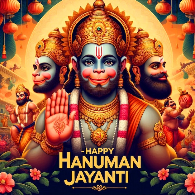 Feliz festival de Hanuman Jayanti El trasfondo