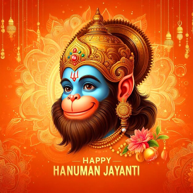 Feliz festival de Hanuman Jayanti El trasfondo