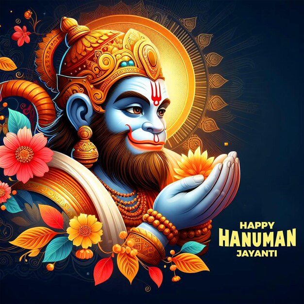 Feliz festival de Hanuman Jayanti El trasfondo