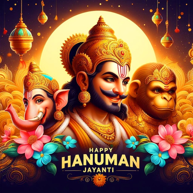 Feliz festival de Hanuman Jayanti El trasfondo