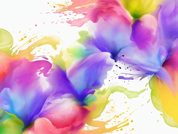 Foto feliz festival de holi colorido diseño de fondo de la mejor calidad imagen hiperrealista plantilla de banner