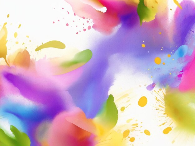 Feliz festival de Holi colorido diseño de fondo de la mejor calidad imagen hiperrealista plantilla de banner