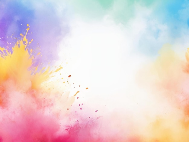 Feliz festival de Holi colorido diseño de fondo de la mejor calidad imagen hiperrealista plantilla de banner