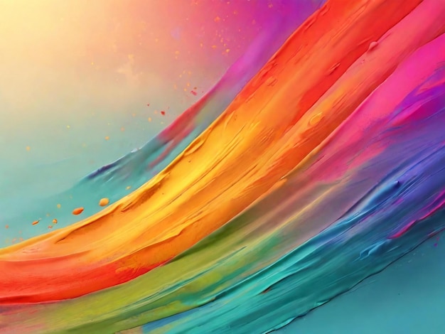 Feliz festival de Holi colorido diseño de fondo de la mejor calidad imagen hiperrealista plantilla de banner