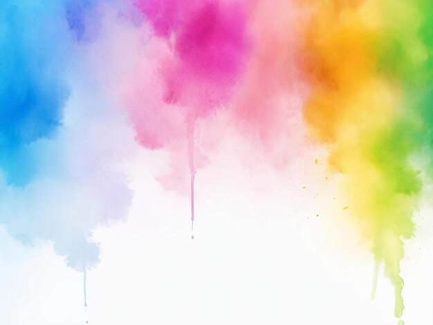 Feliz festival de Holi colorido diseño de fondo de la mejor calidad imagen hiperrealista plantilla de banner